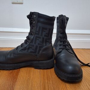Fendi Black Combat Boots